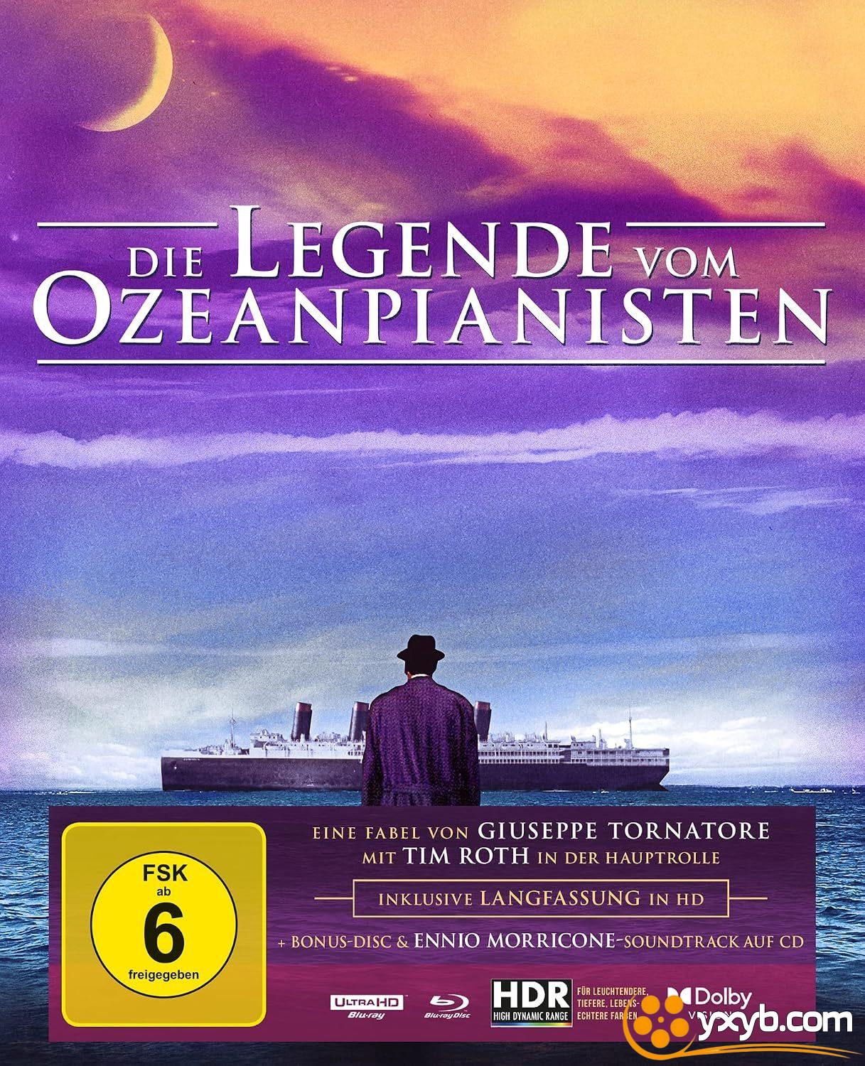 海上钢琴师 La leggenda del pianista sull’oceano (1998) 声光伴我飞(港) / 一九零零的传奇 / 1900海上钢琴师 / 传奇1900 / The Legend of 1900 / The Legend Of The Pianist On The Ocean